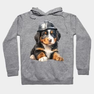 Bernese Mountain Dog in Helmet Hoodie